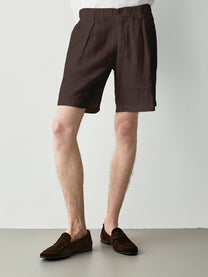 100% linen bermuda
