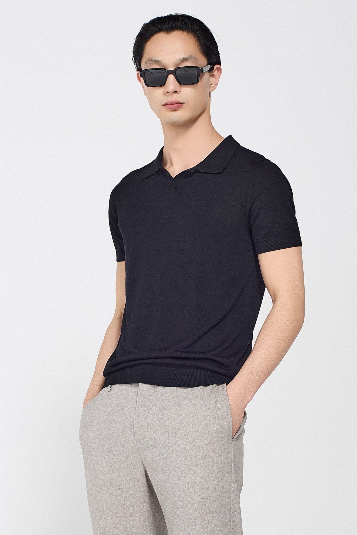 SILK POLO SHIRT