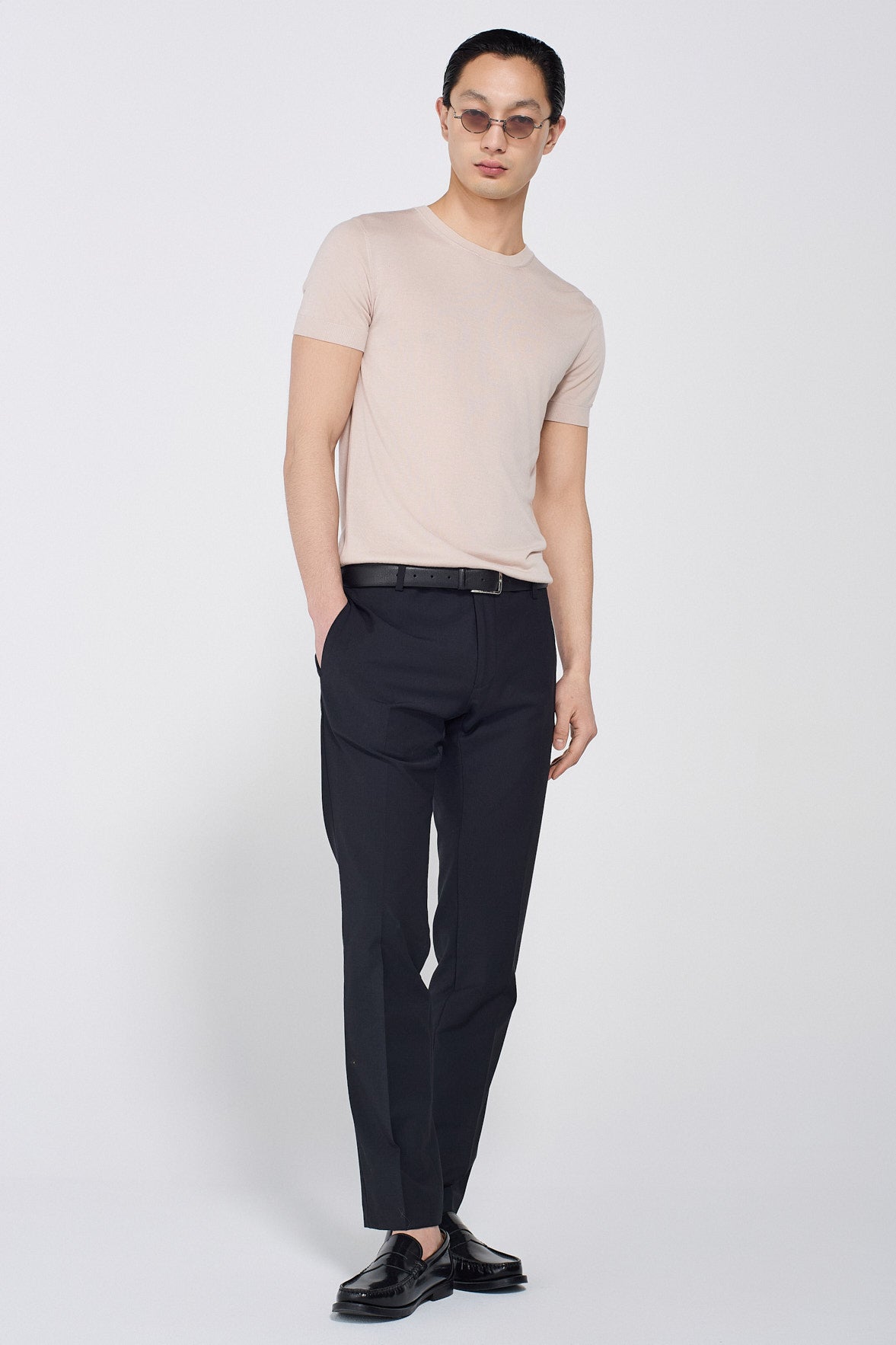 SILK BLEND ROUND NECK T-SHIRT