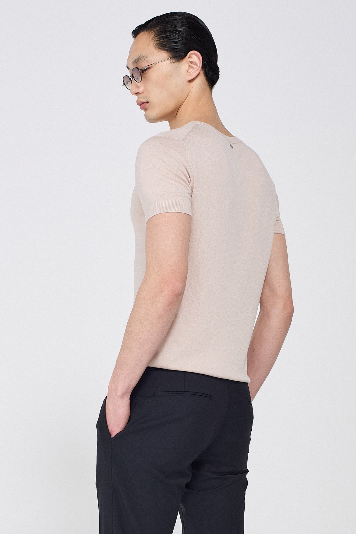 SILK BLEND ROUND NECK T-SHIRT