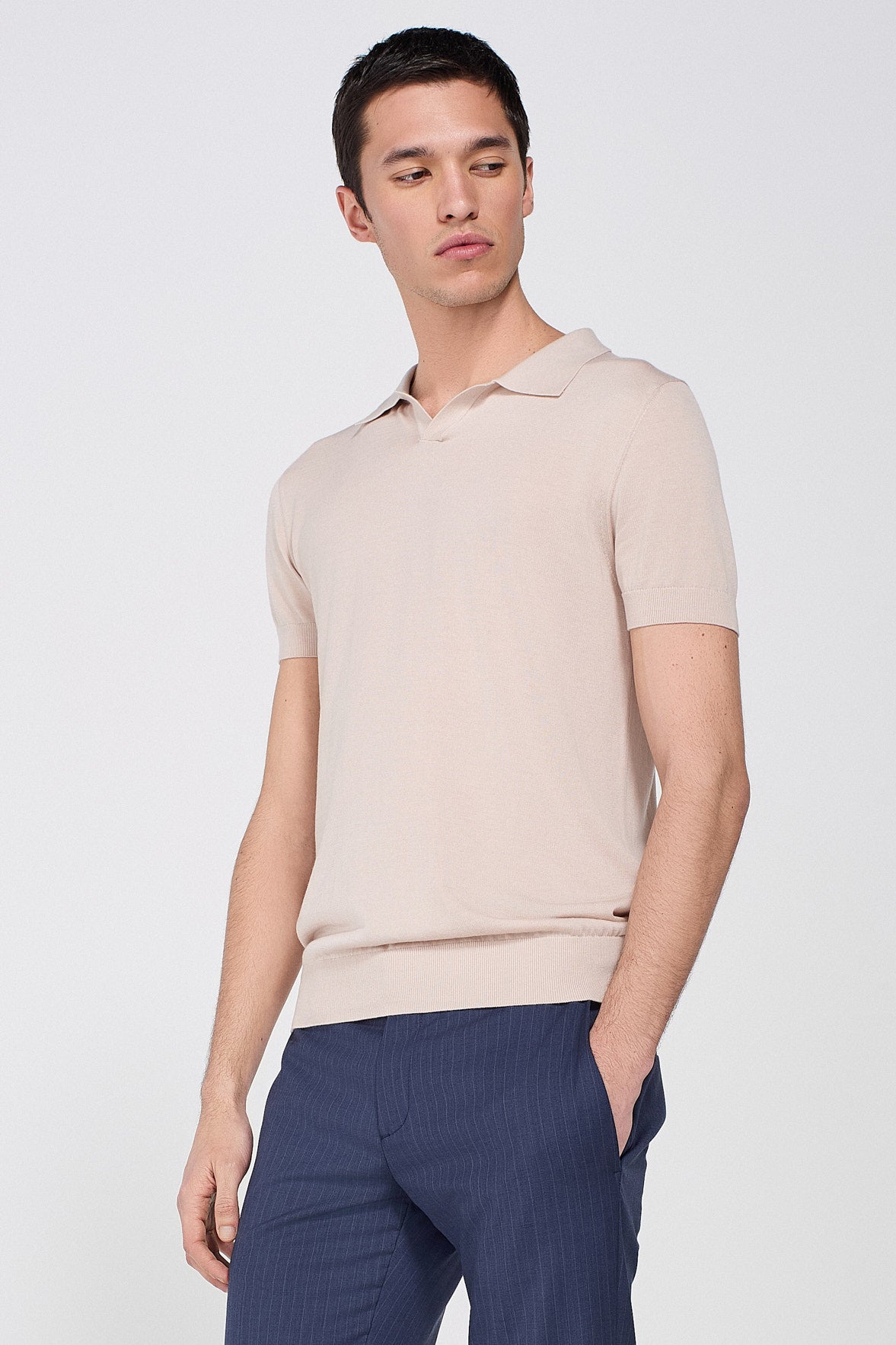 SILK POLO SHIRT