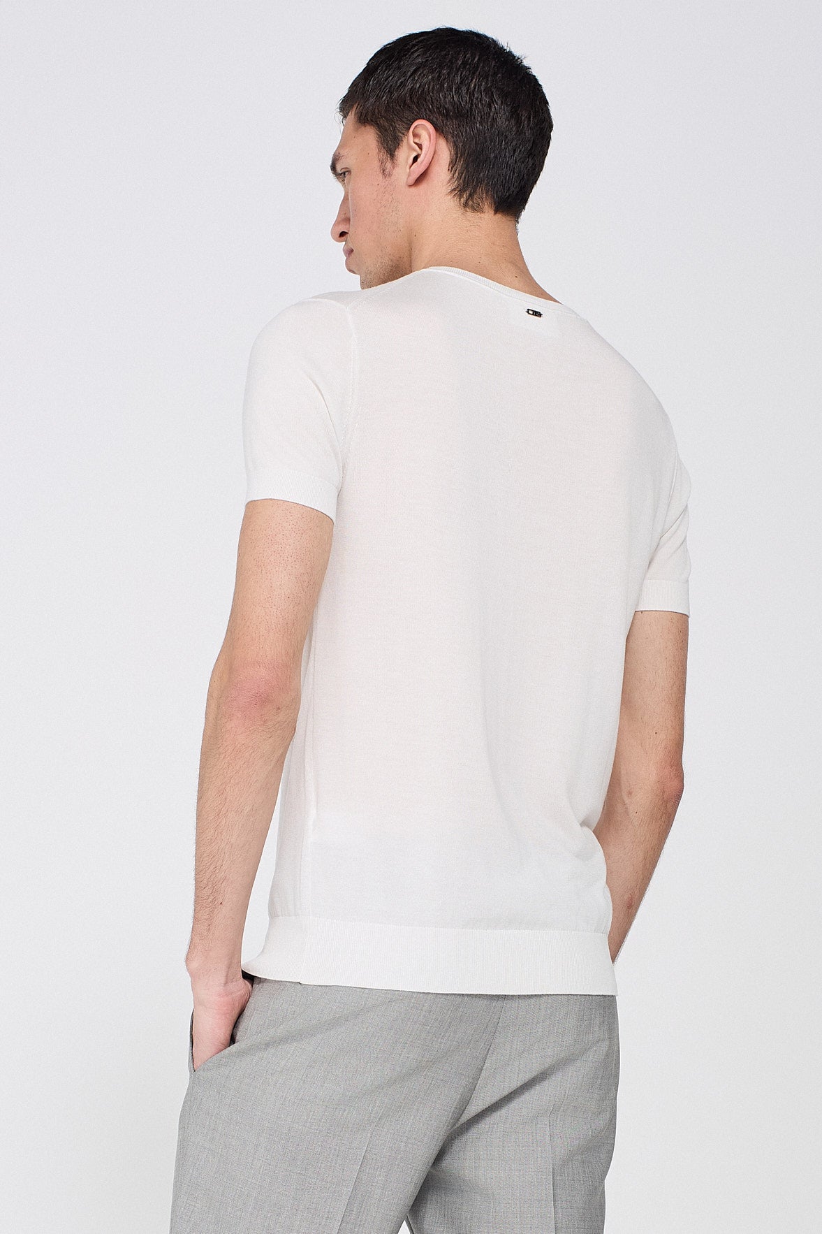 SILK BLEND ROUND NECK T-SHIRT