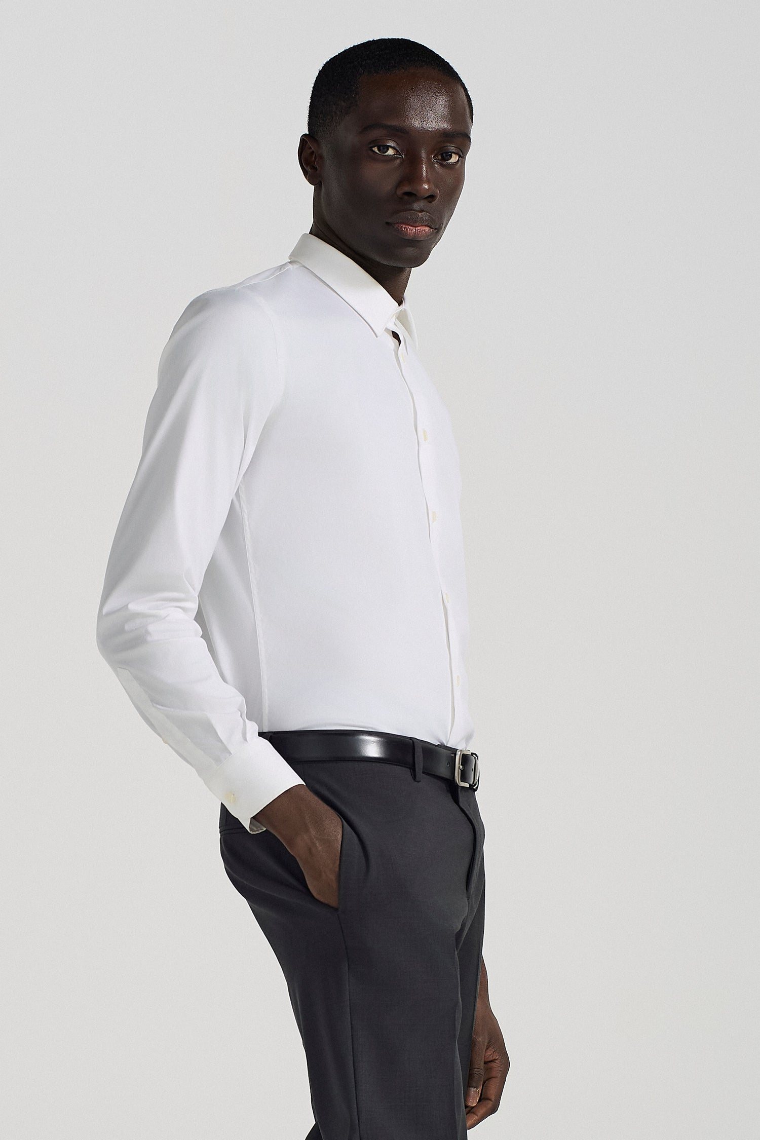 BASIC COTTON SHIRT - WHITE