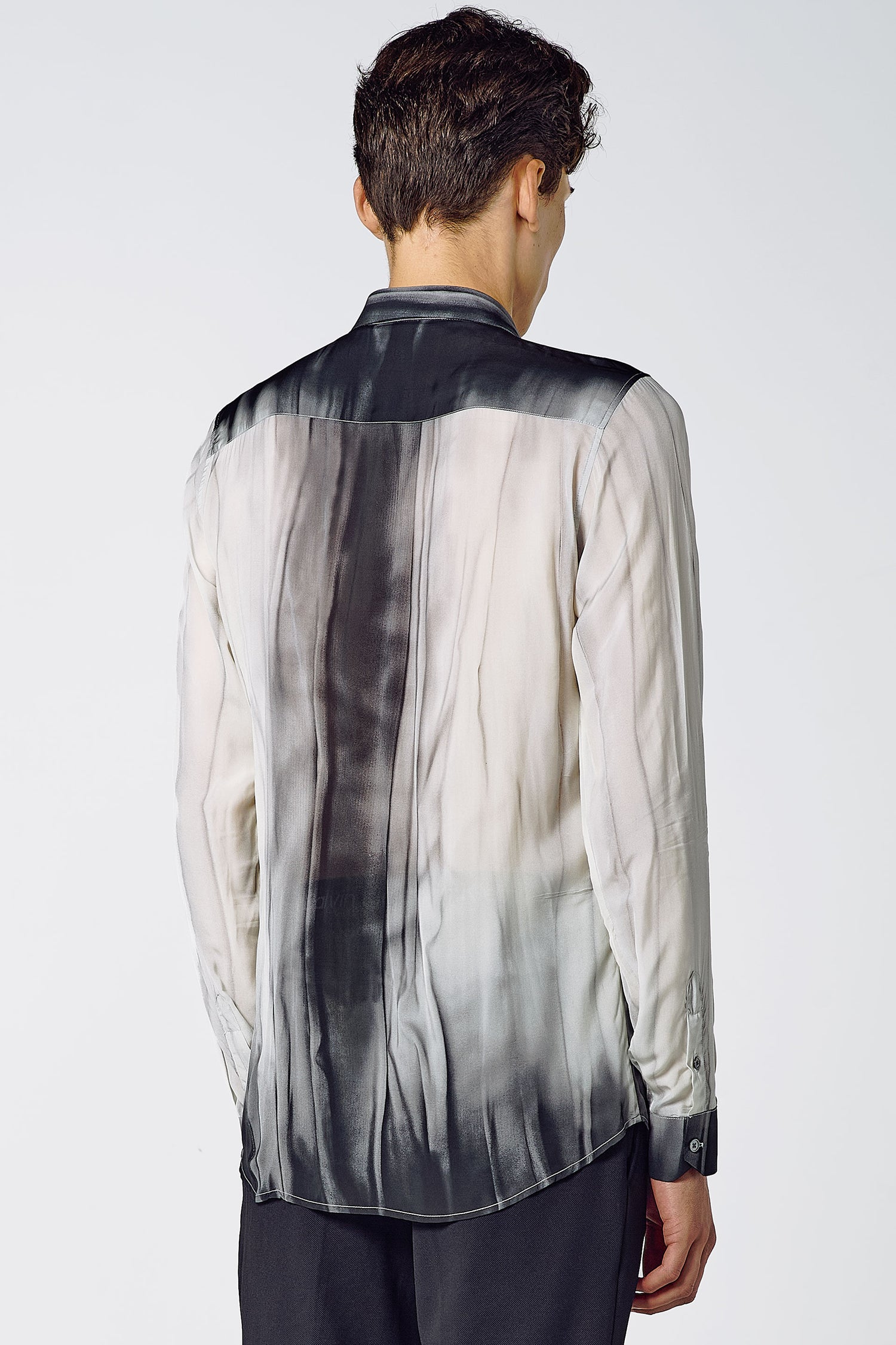 SATIN ABSTRACT PRINTED SHIRT