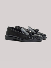 Leather tassel loafers