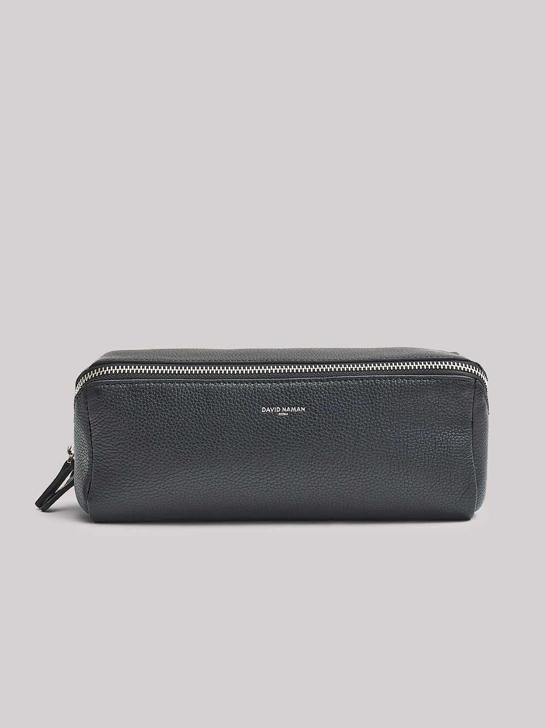 grained leather wash bag