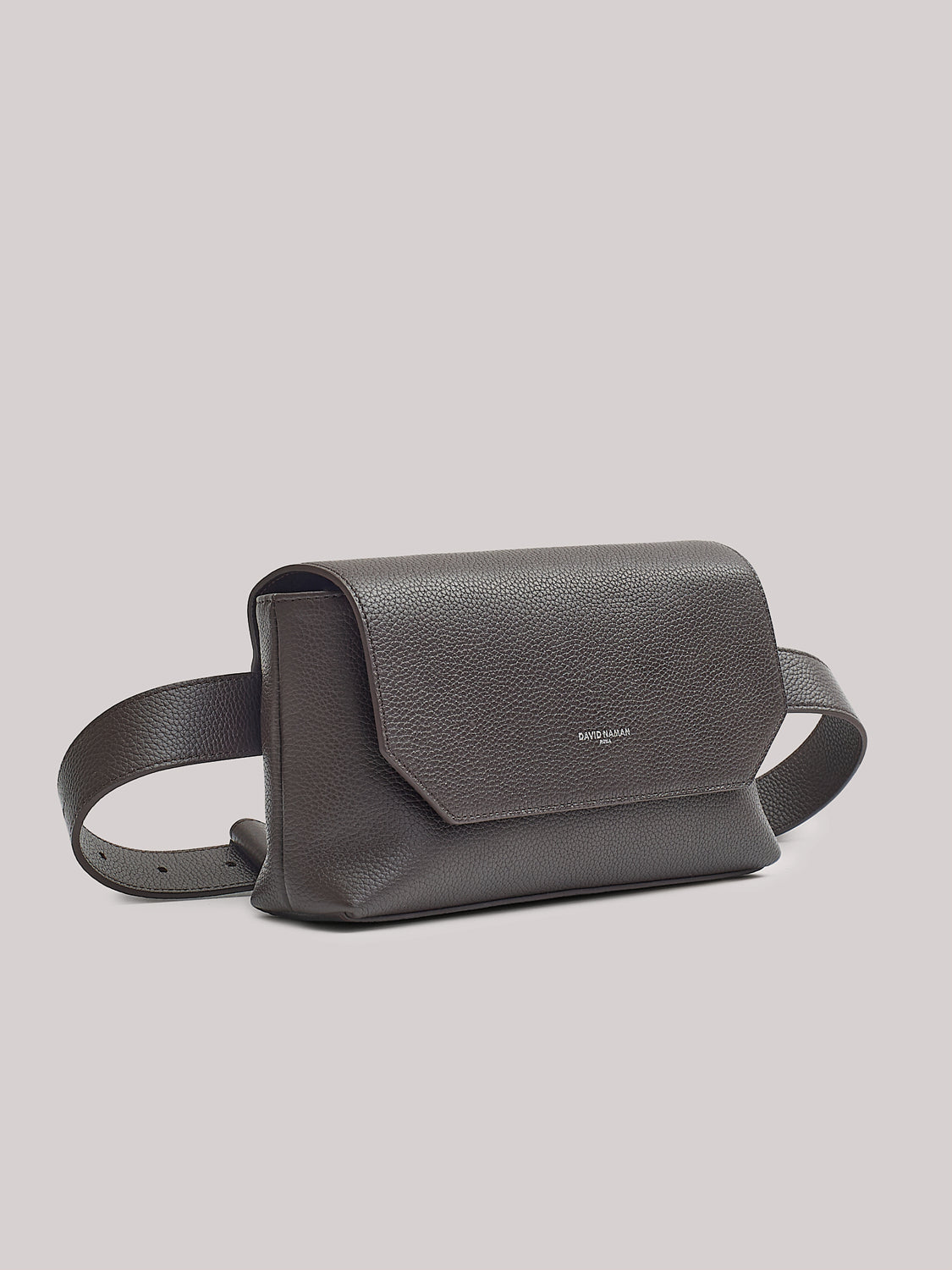 Grained leather belt bag