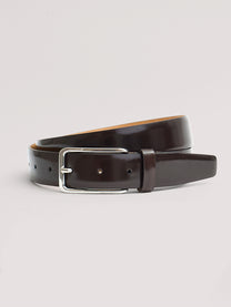 Polished leather belt