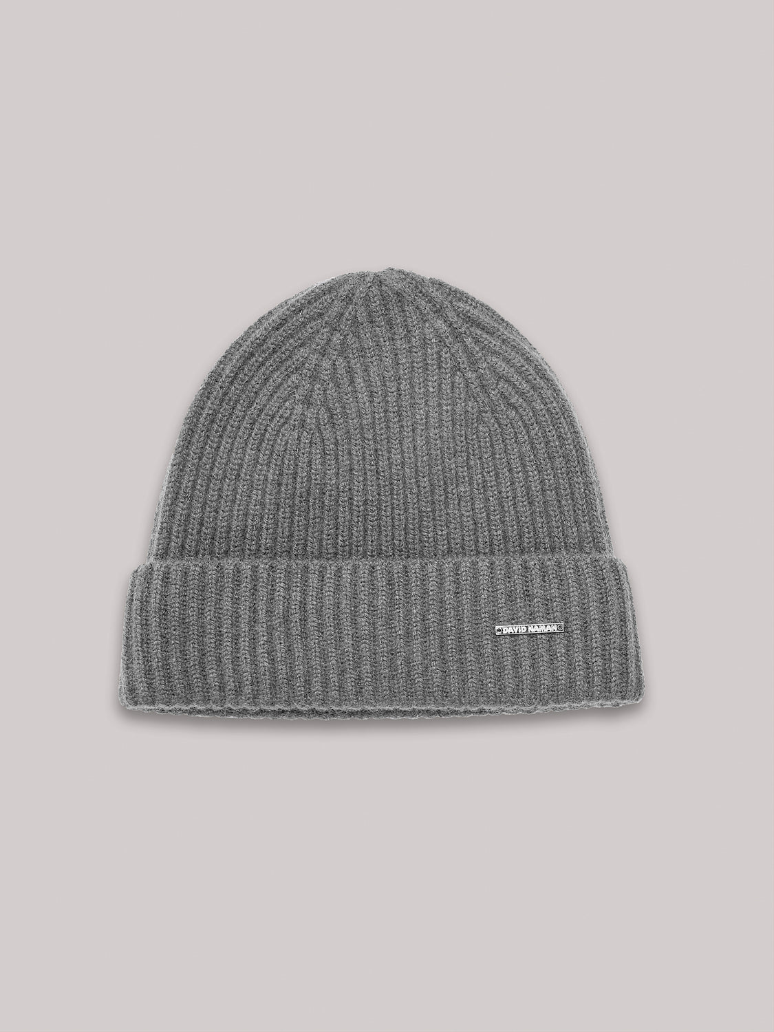 Ribbed cashmere beanie