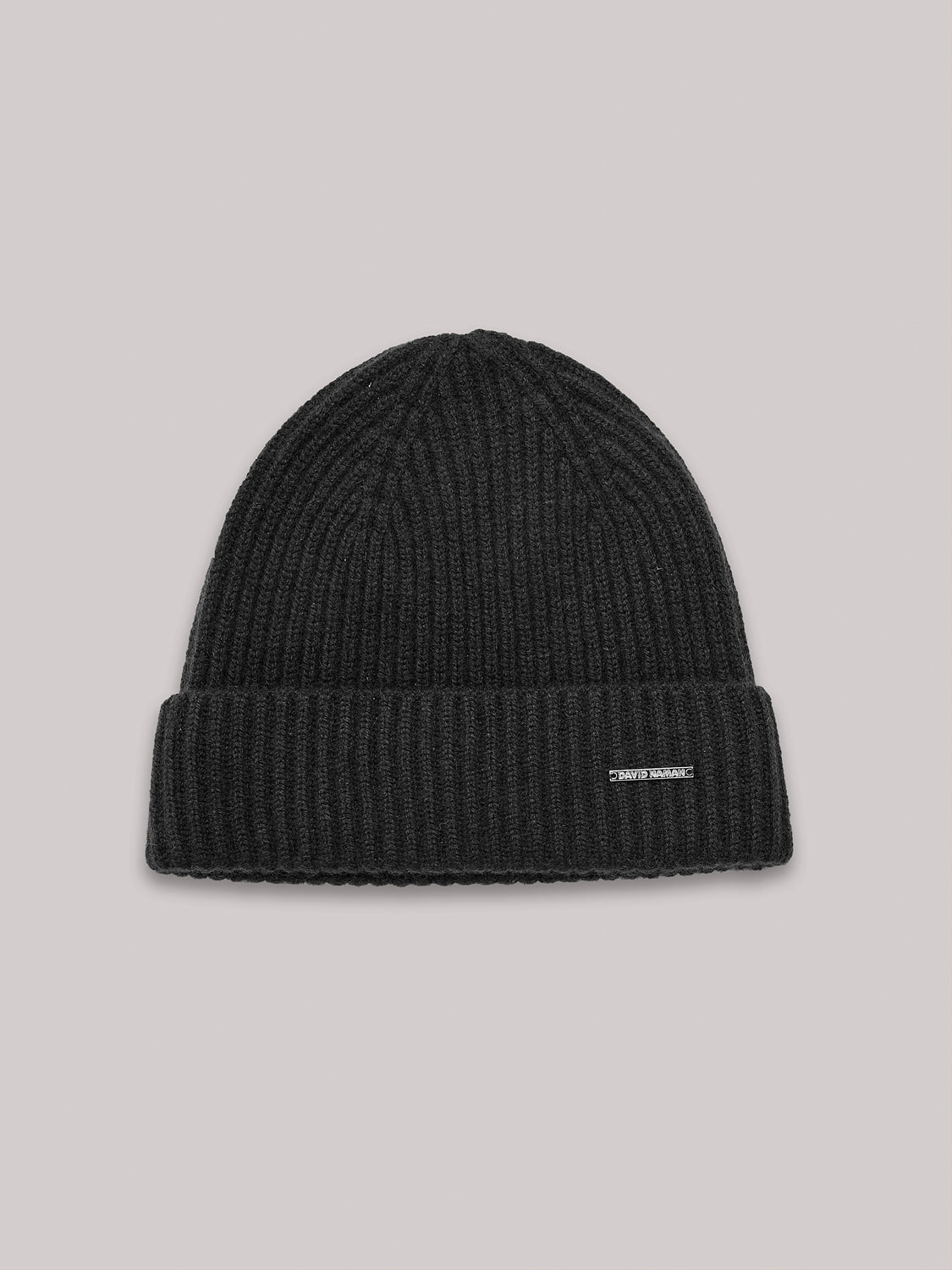 Ribbed cashmere beanie