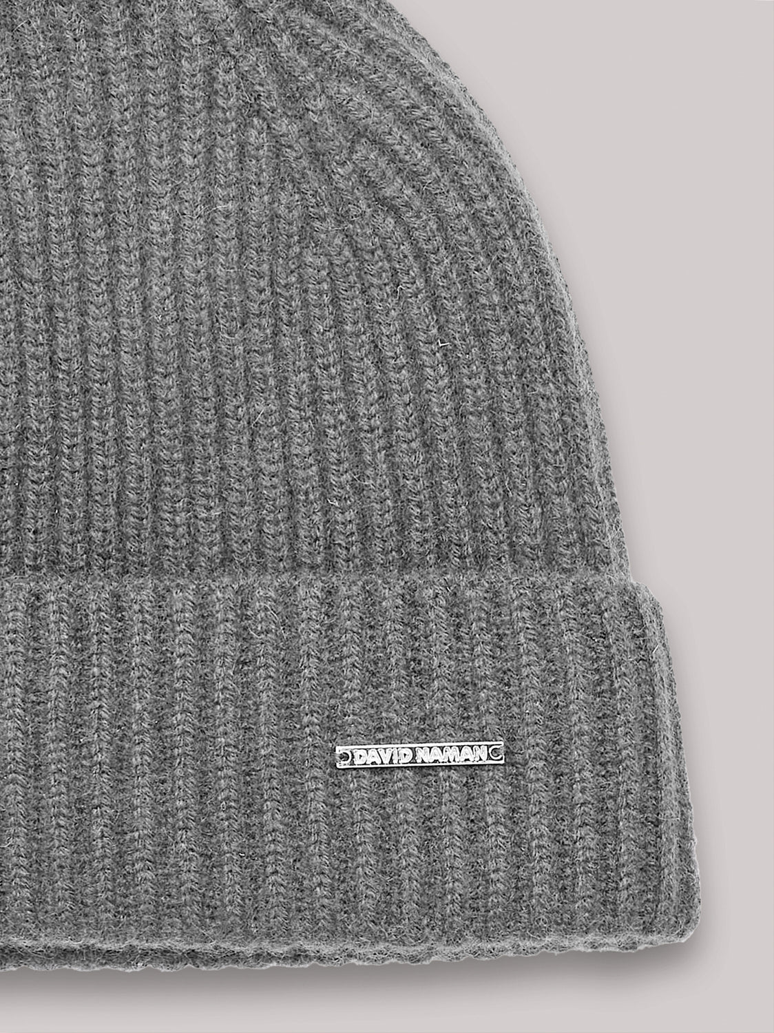 Ribbed cashmere beanie
