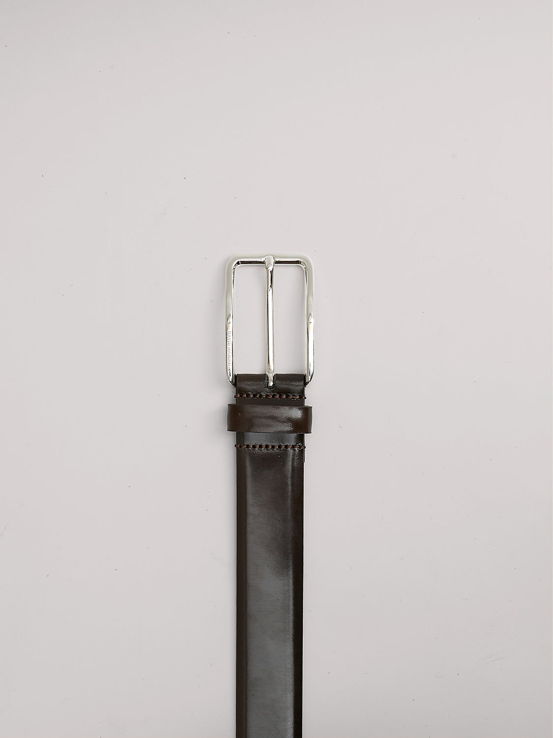 Polished leather belt