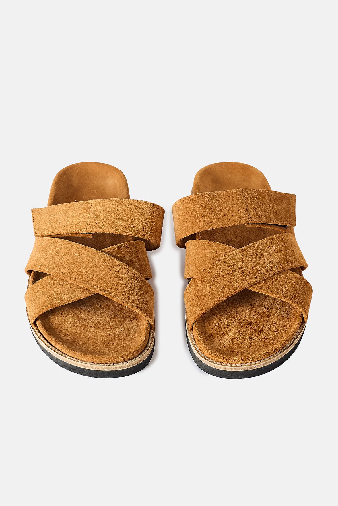 SUEDE LEATHER CROSSED SANDAL