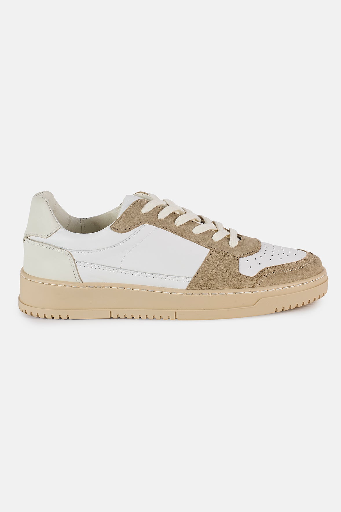 CONTRASTIG LEATHER SUEDE SNEAKER