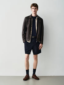 Leather bomber