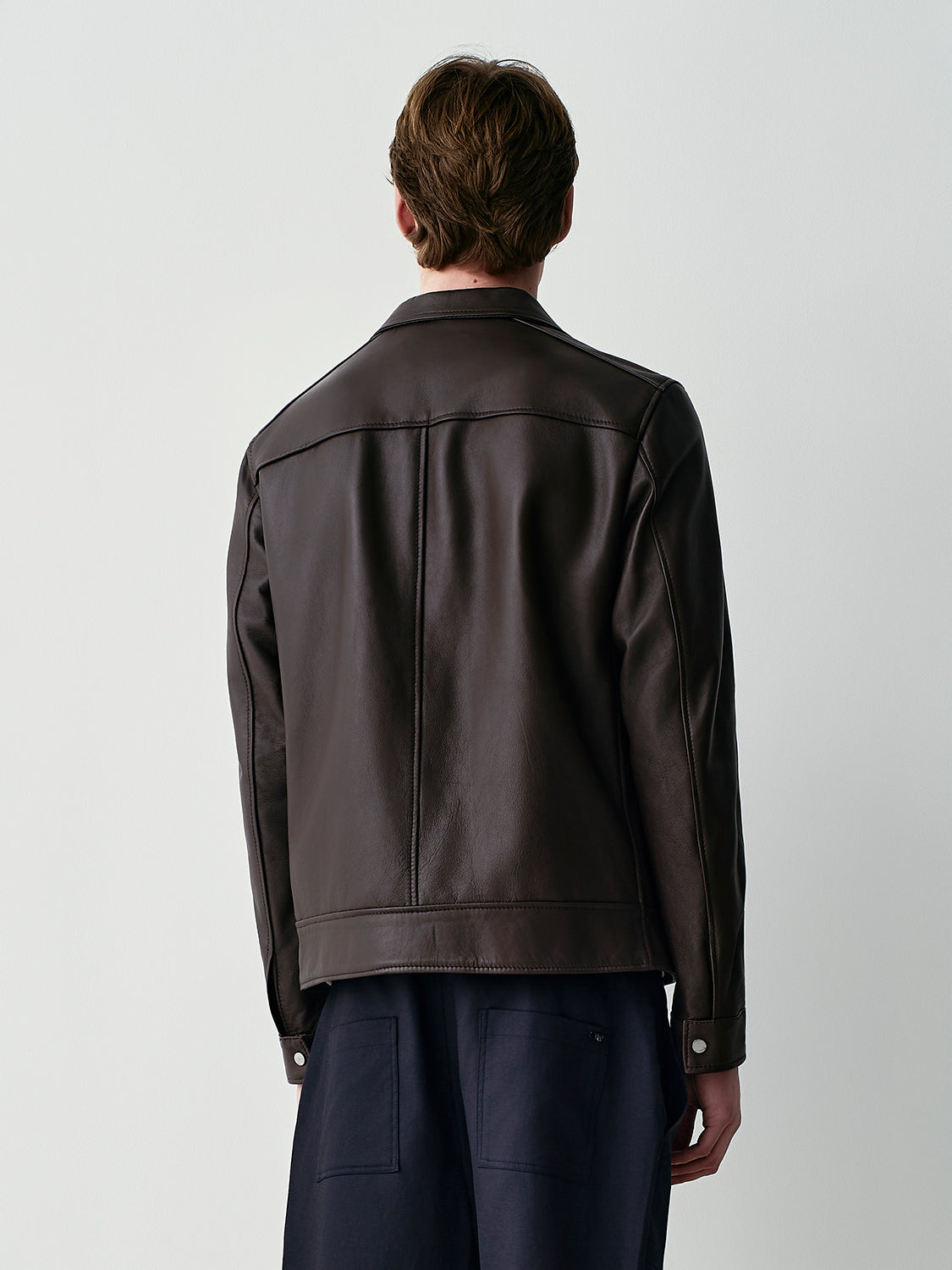 Leather bomber