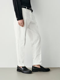 Linen-cotton suit trousers