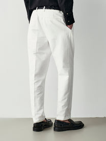Linen-cotton suit trousers