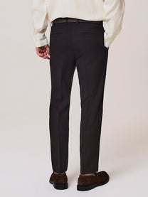 Pantalone da abito pleated in misto lana