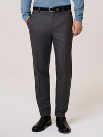 pure wool soft-check suit pants