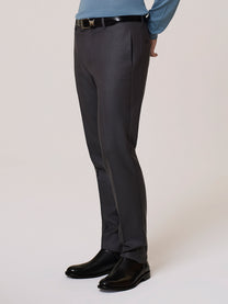 pure wool soft-check suit pants
