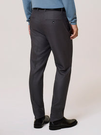 pure wool soft-check suit pants