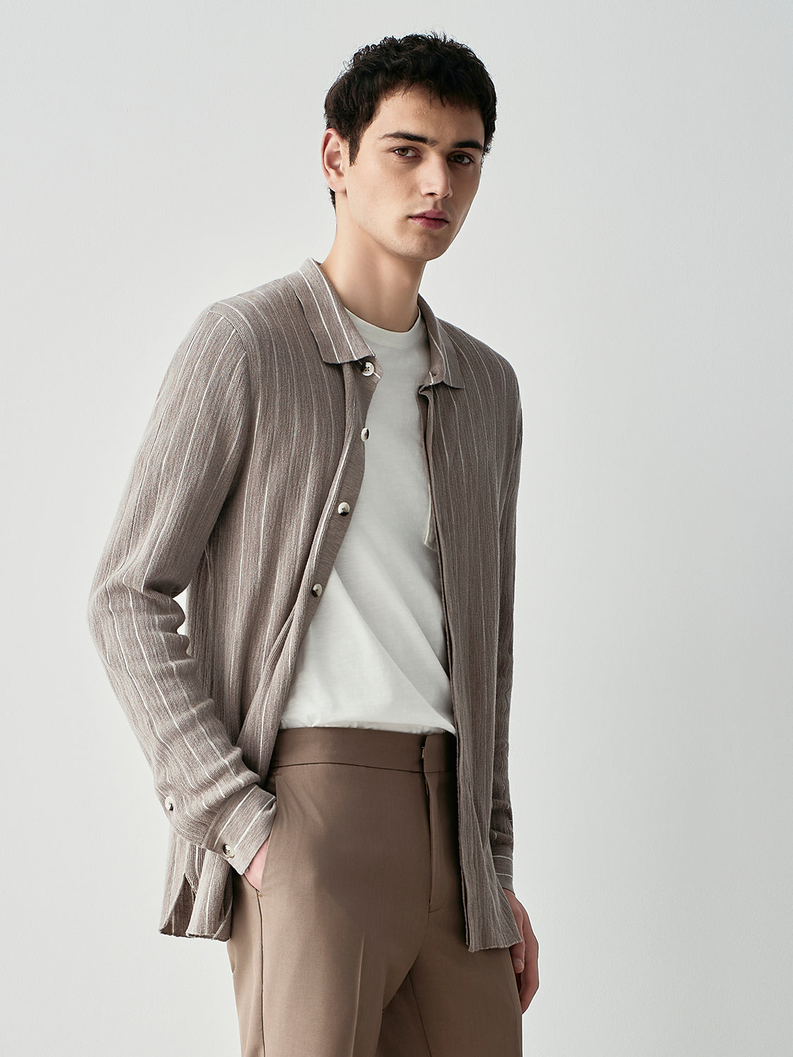 CAMICIA IN MAGLIA A RIGHE