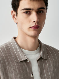 Striped knit shirt