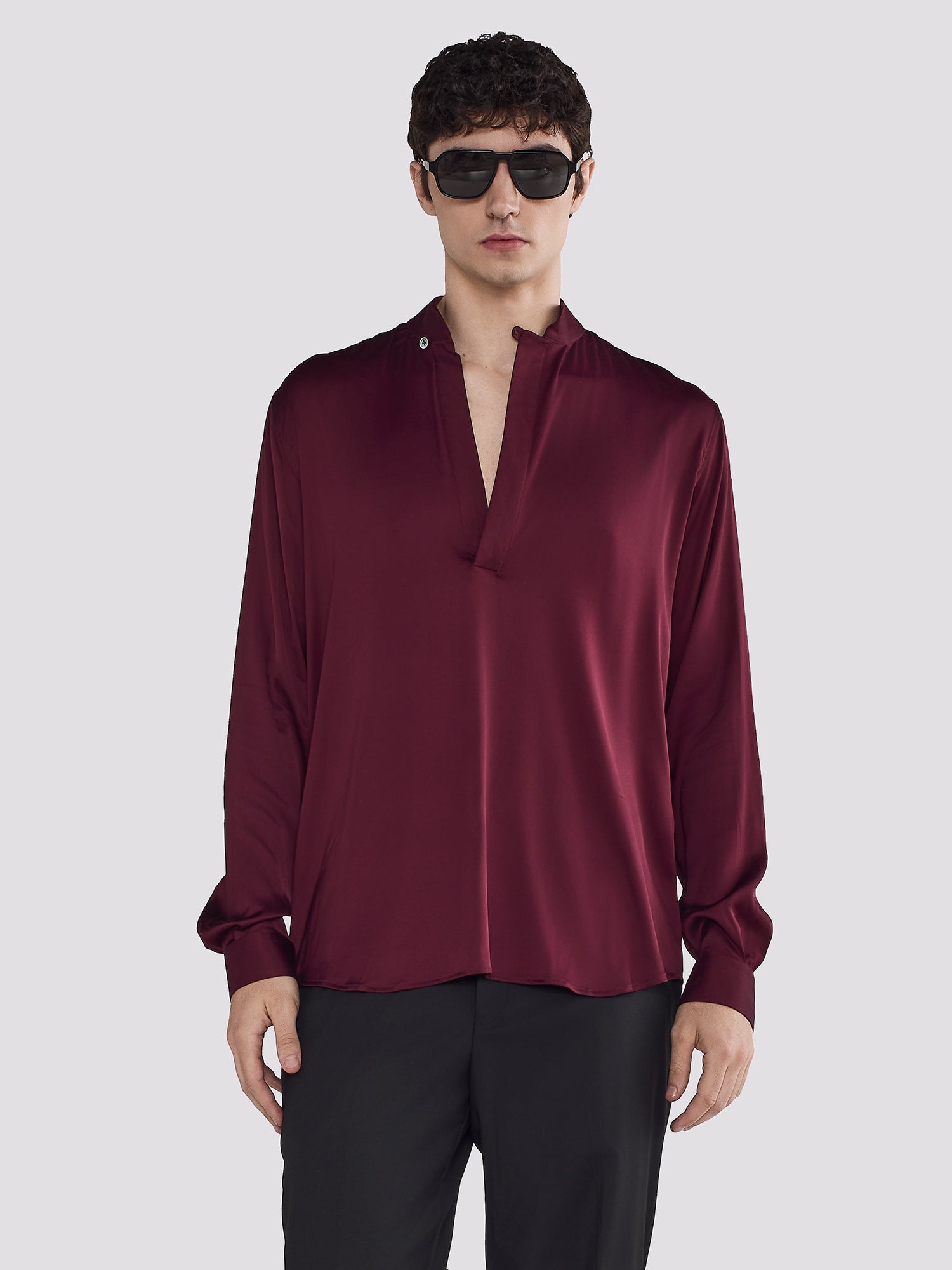 SATIN KOREAN SHIRT