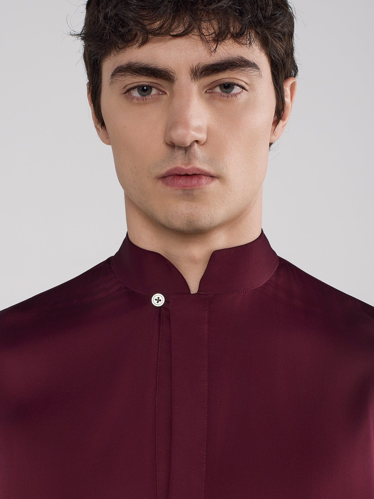 CAMICIA SATIN COLLO COREANO