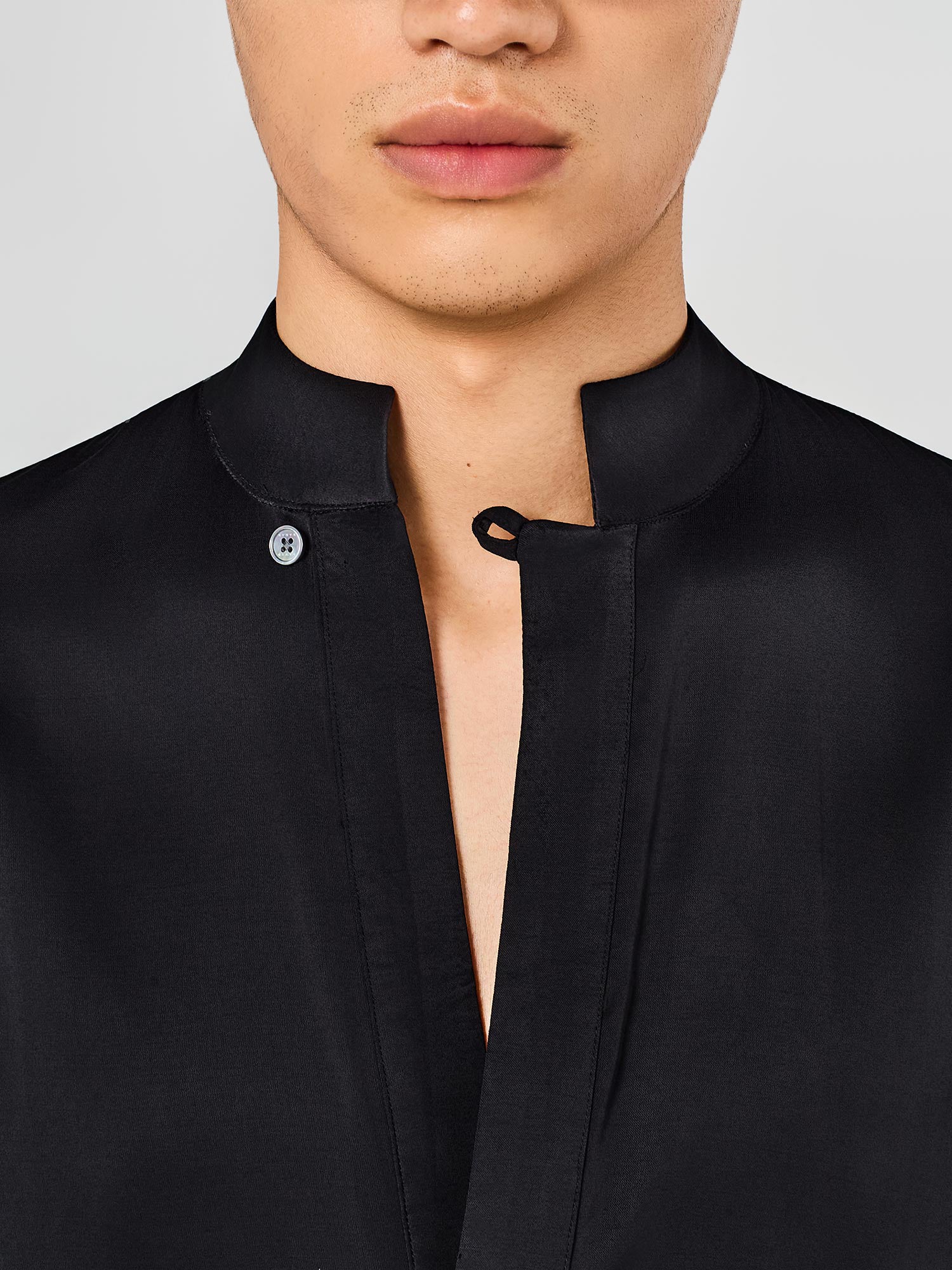 CAMICIA SATIN COLLO COREANO