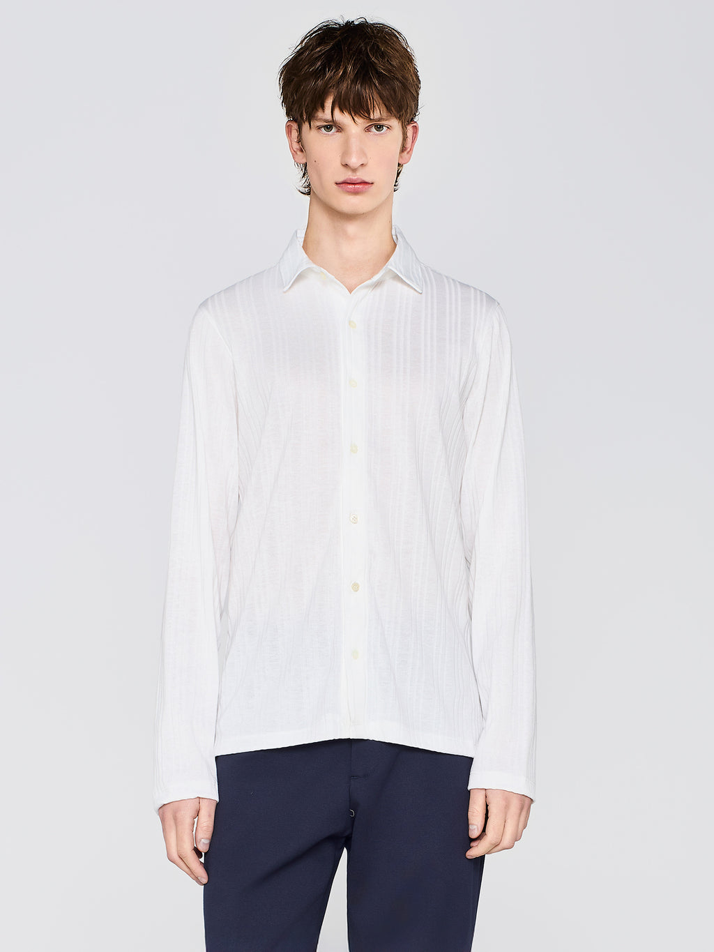 Camicia in jersey texturizzato