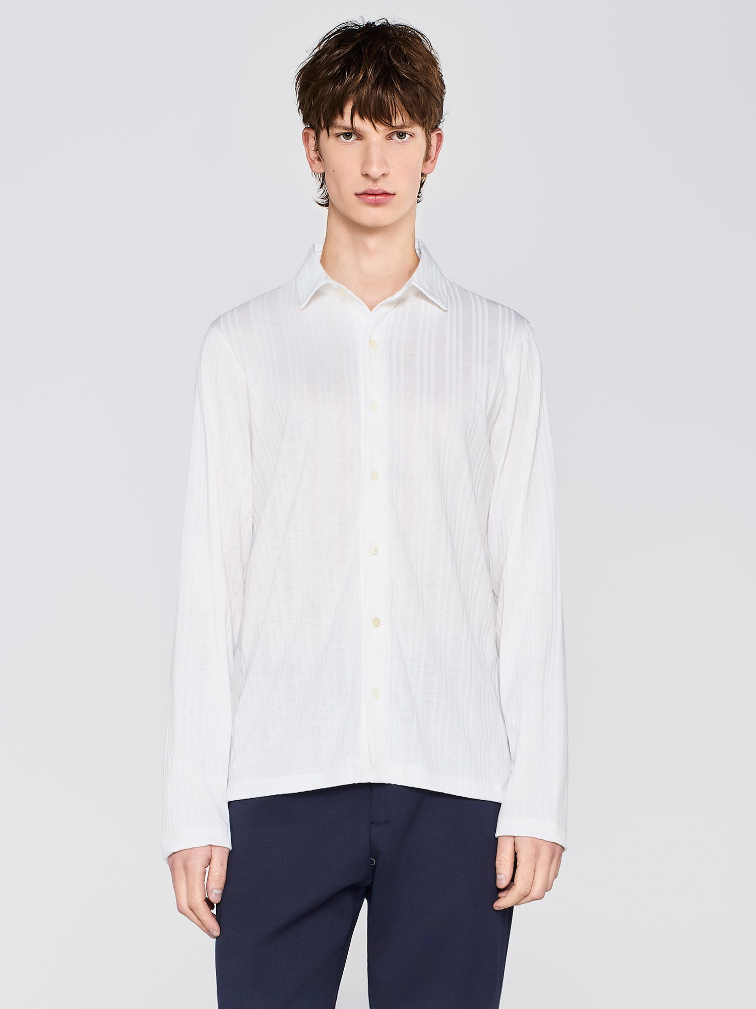 Textured jersey shirt