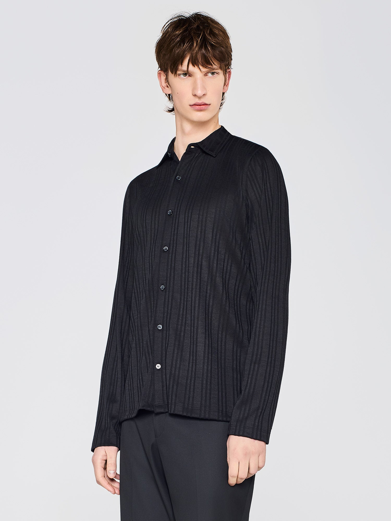 Camicia in jersey texturizzato