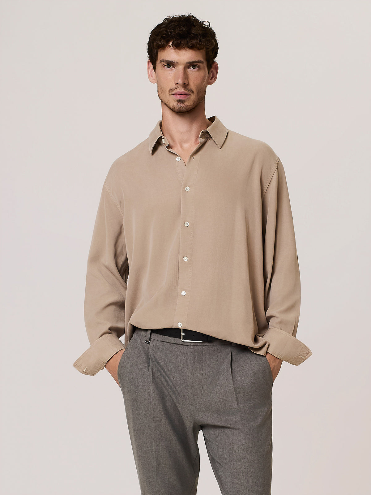 Relaxed lyocell shirt