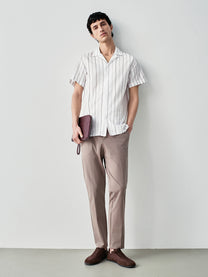 Camicia in cotone con motivo a righe
