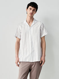 Camicia in cotone con motivo a righe