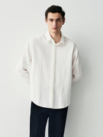Camicia relaxed effetto stropicciato