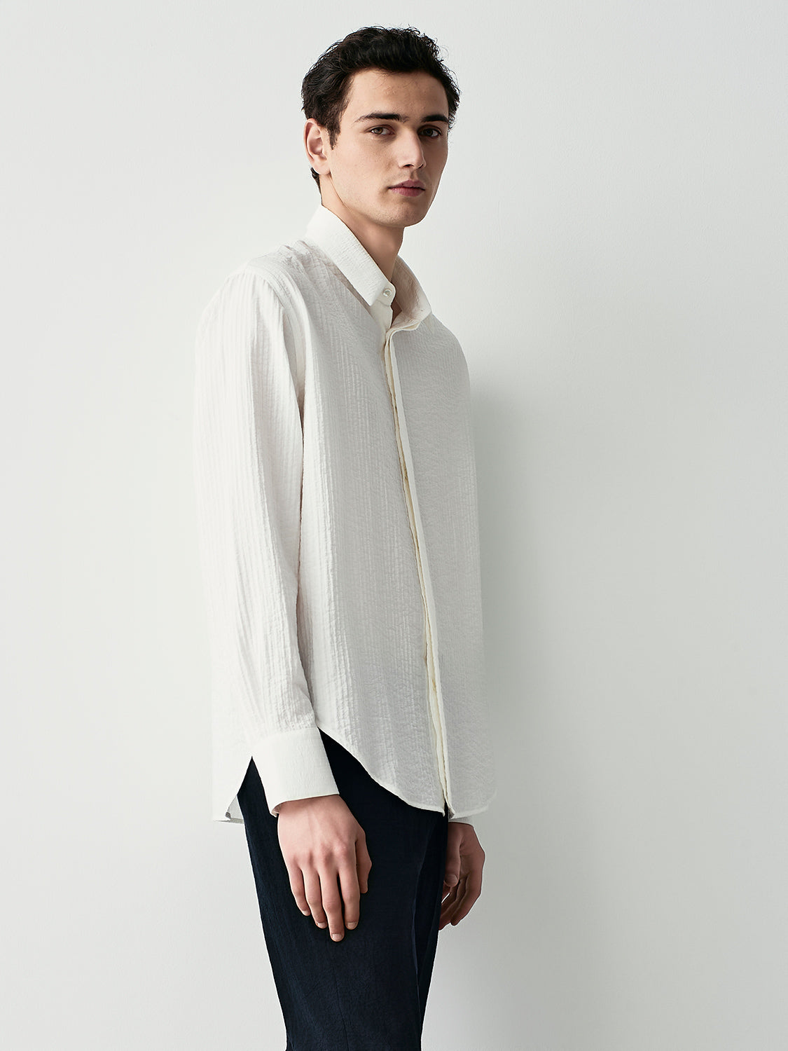 Camicia relaxed effetto stropicciato