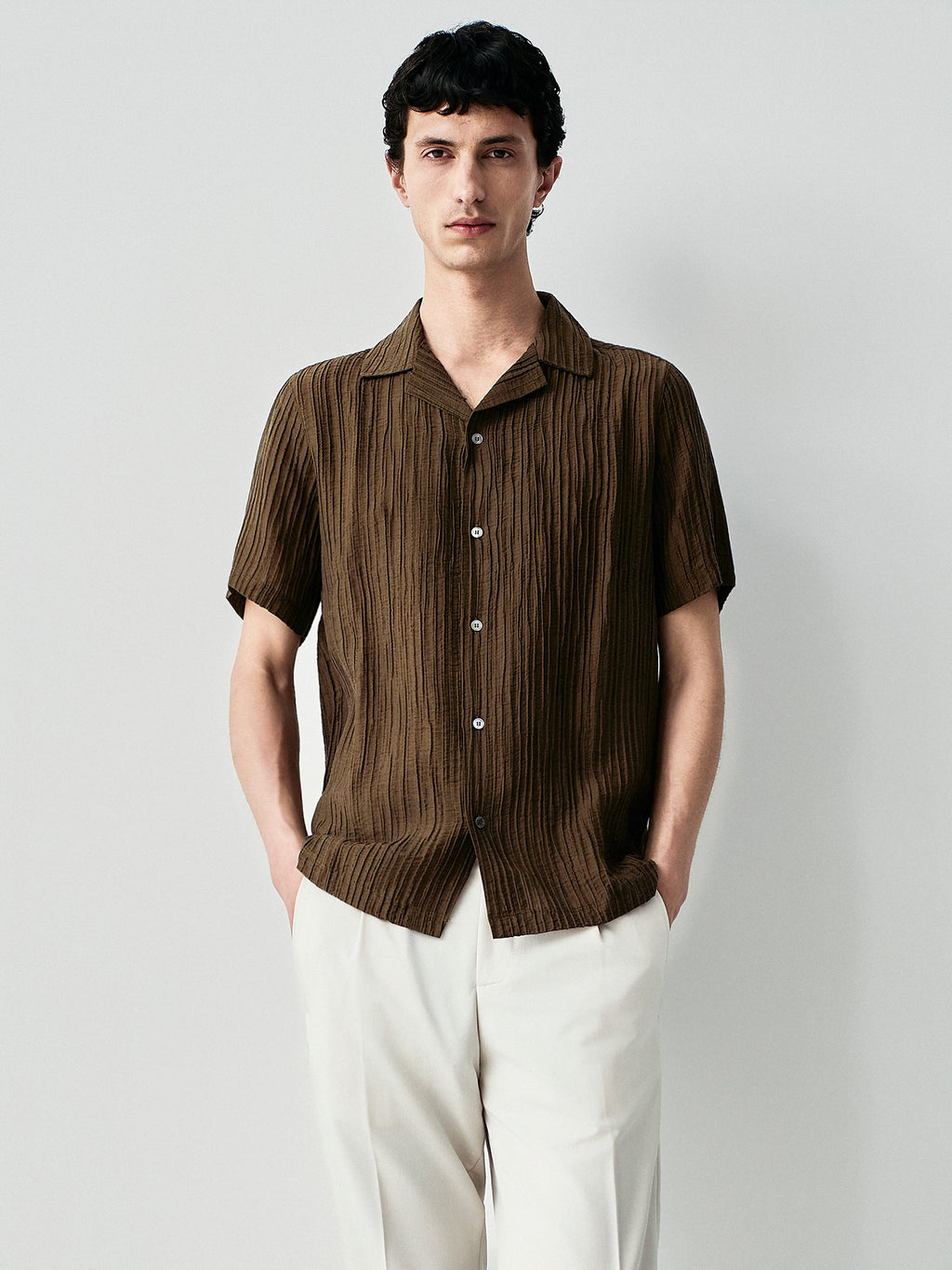 Plissè short sleeve shirt