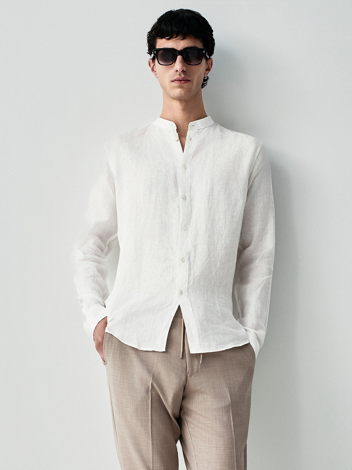 Camicia korean in puro lino