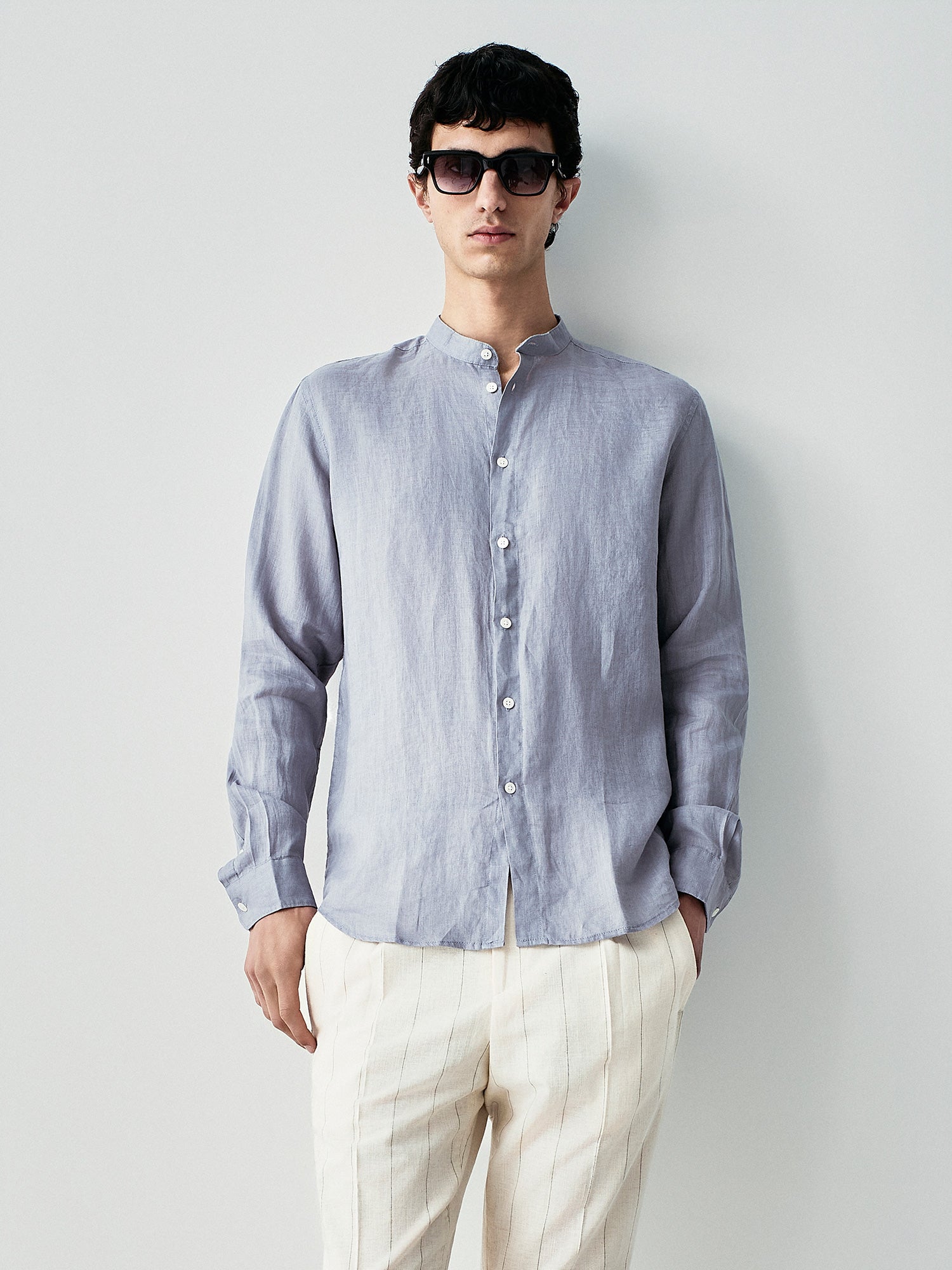 Camicia korean in puro lino