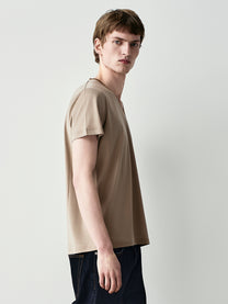 V NECK EMBROIDERED T-SHIRT