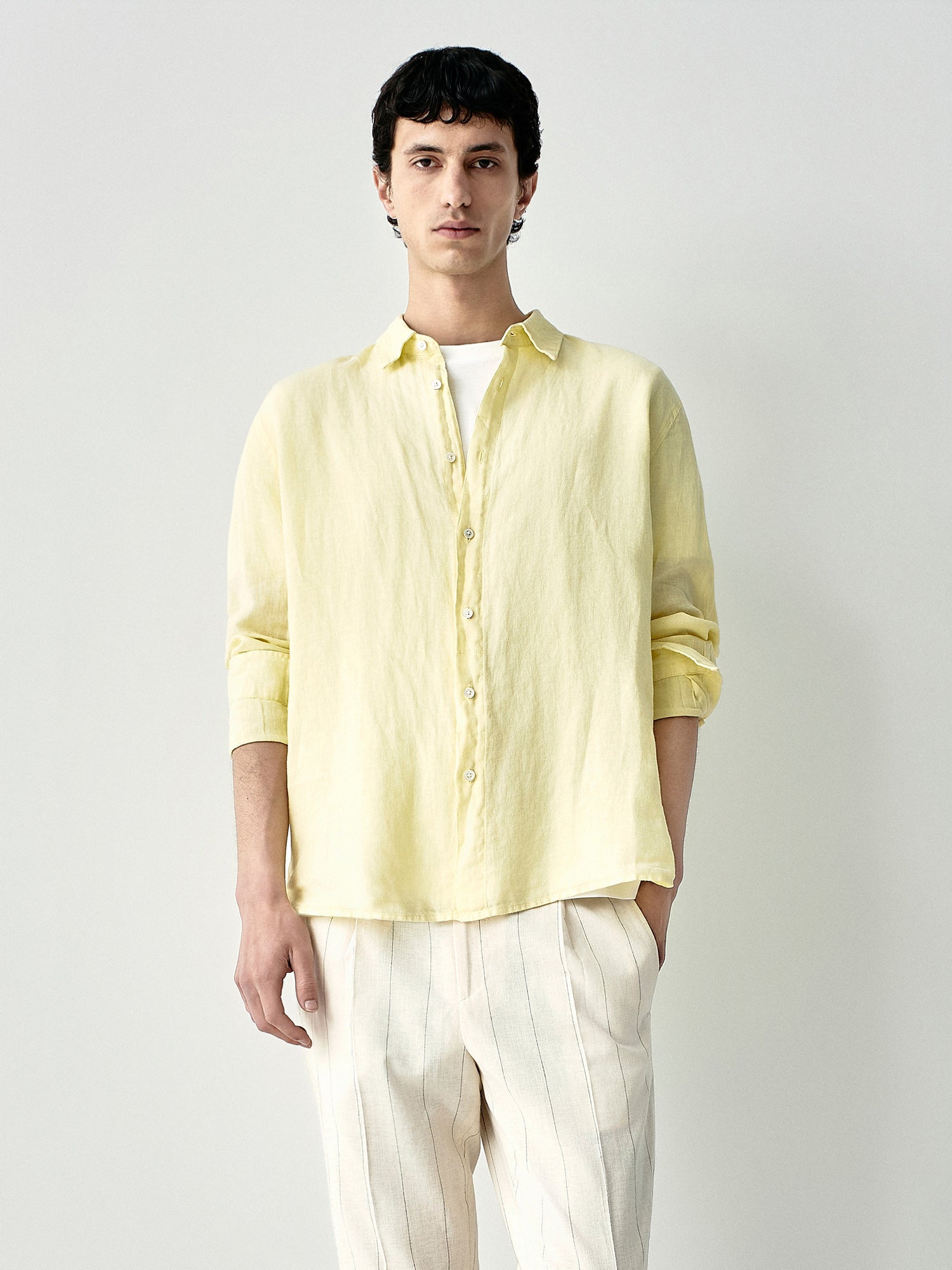 Camicia relaxed in lino