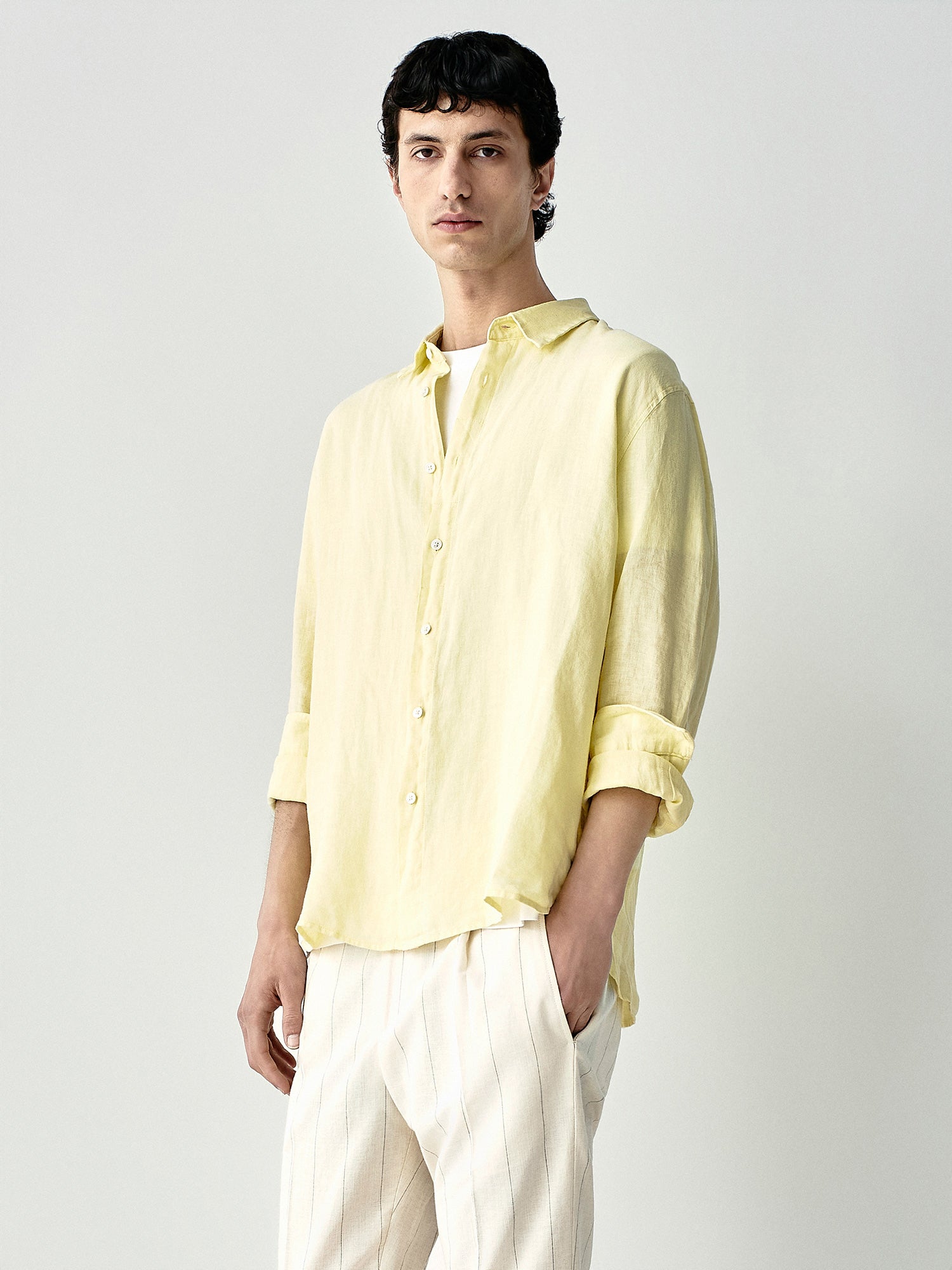 Camicia relaxed in lino