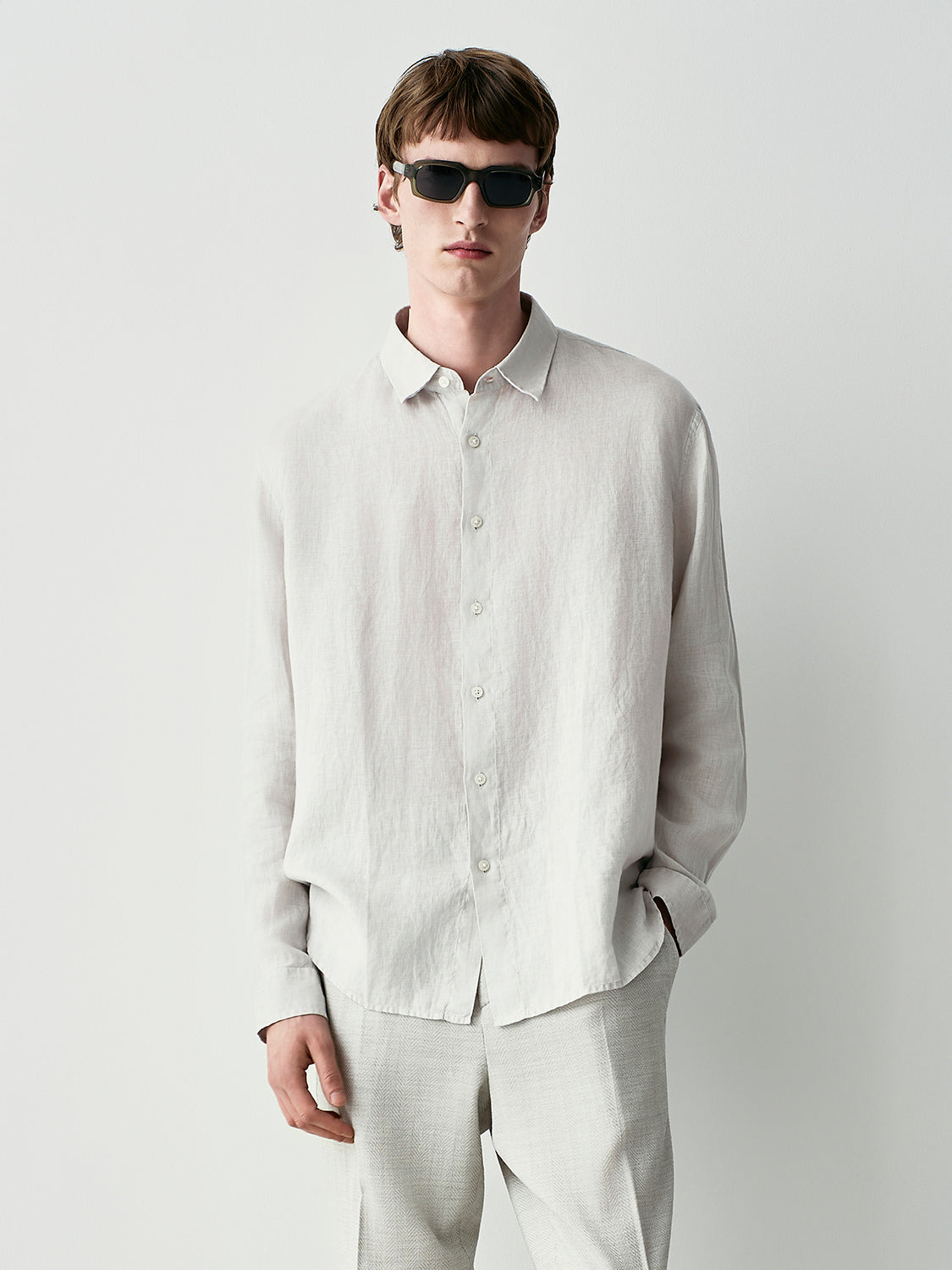 Camicia relaxed in lino