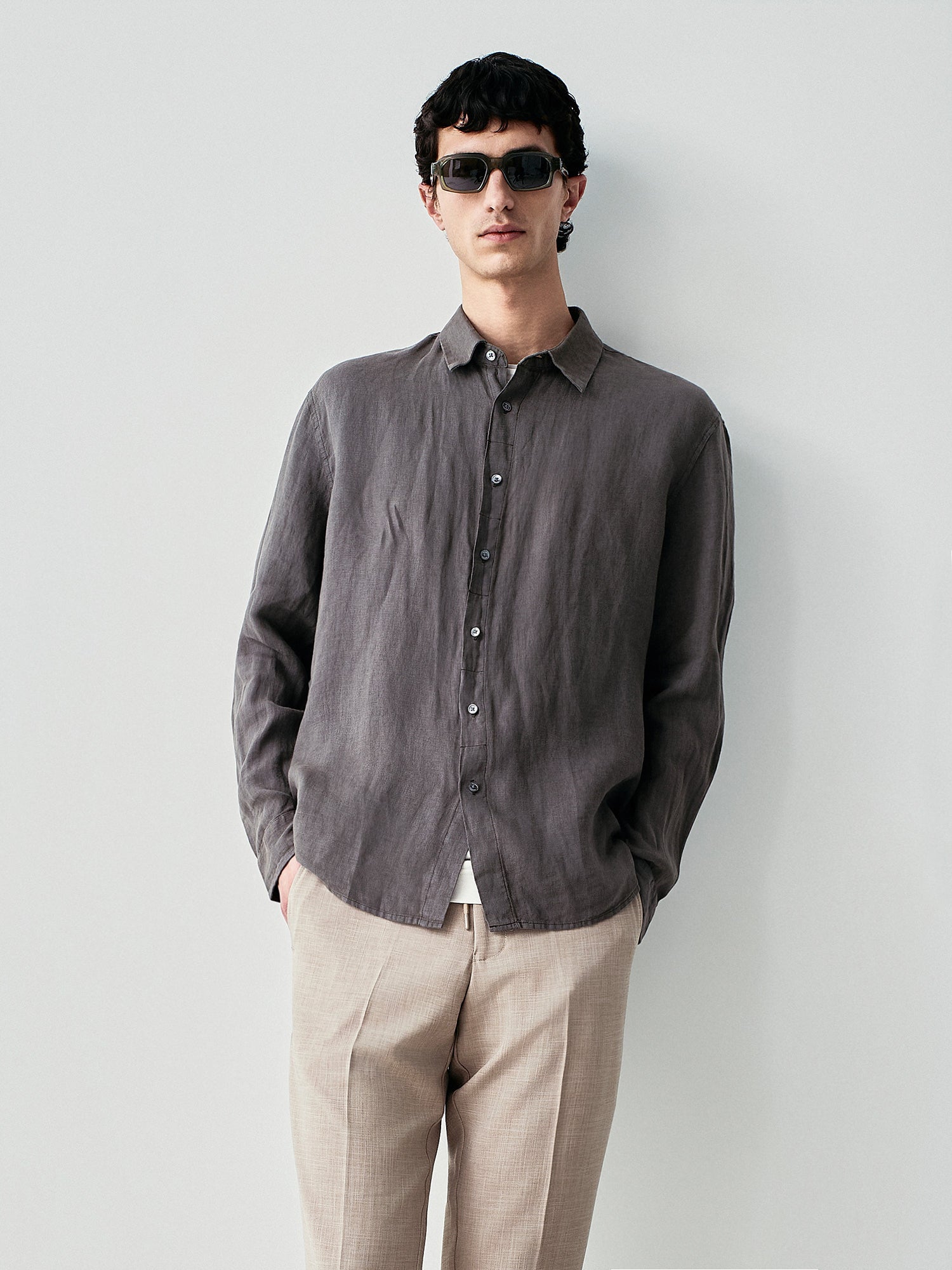 Camicia relaxed in lino