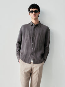 Camicia relaxed in lino