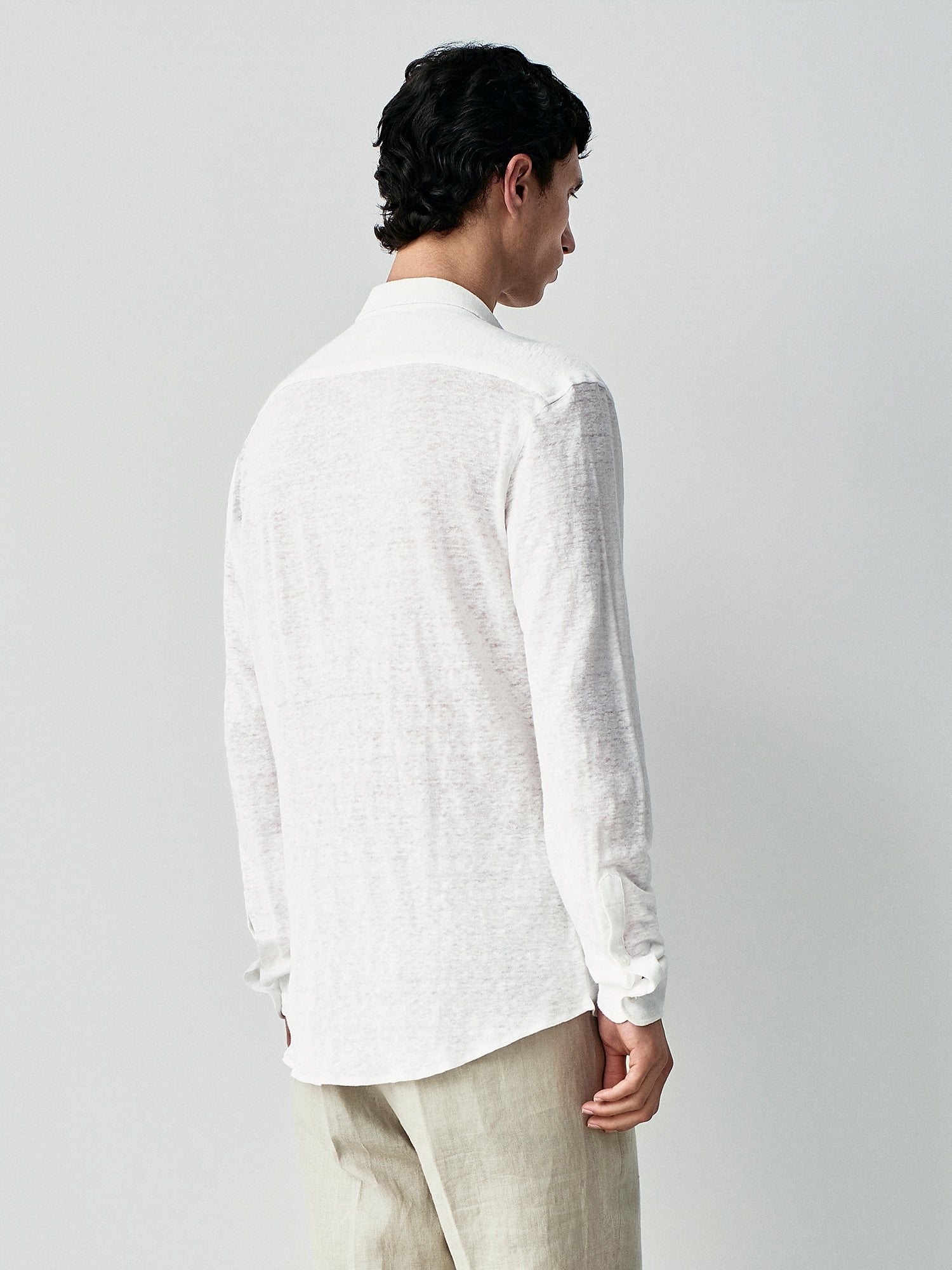 Camicia in jersey di lino