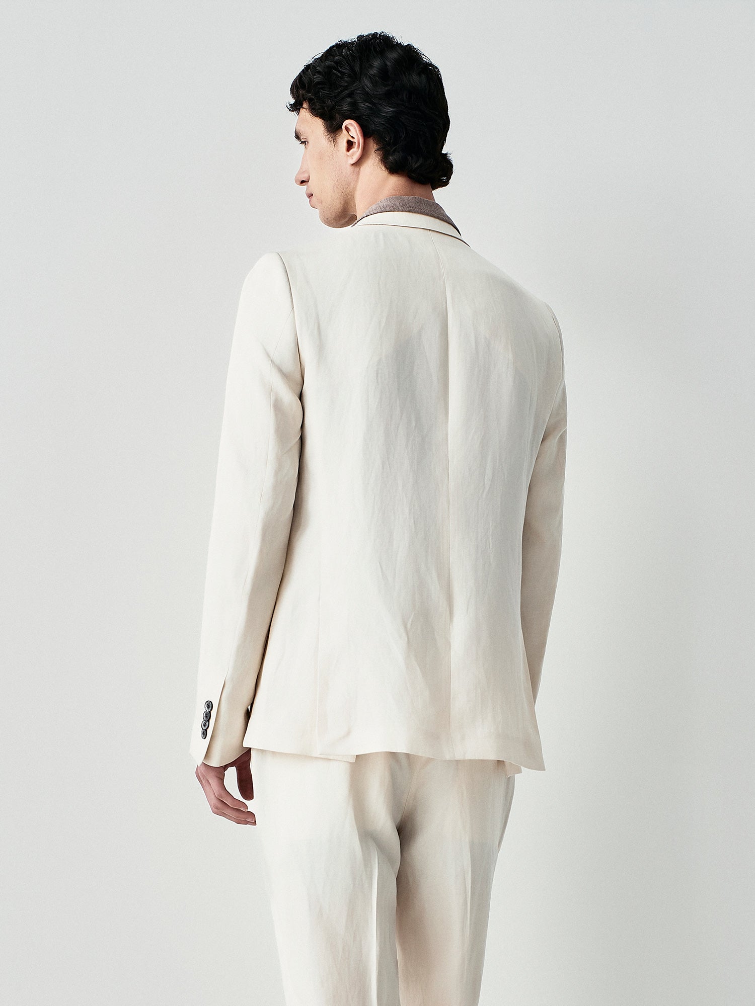 Giacca da abito doppiopetto in fresh linen